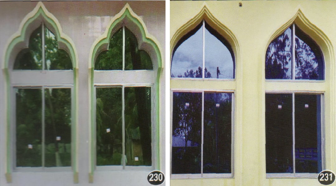 Thai Aluminum Sliding Windows for Houses, Office, and Mosques.