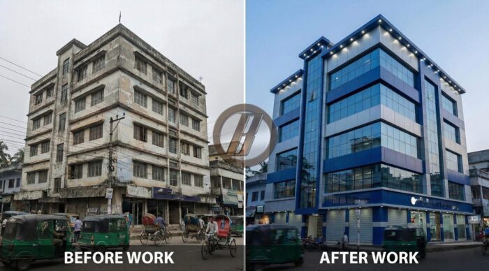 ACP Cladding works in Sylhet by Bright Thai Aluminium