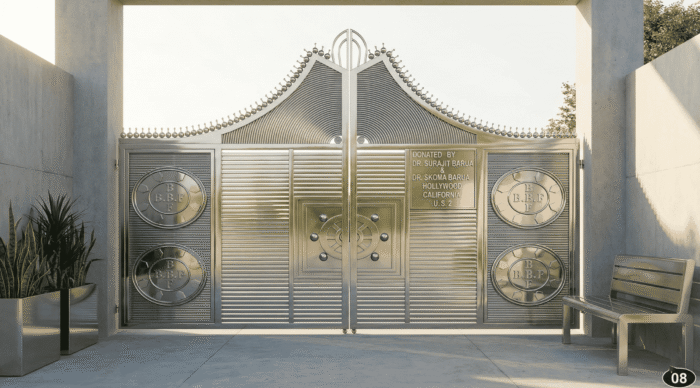 Hinges Gate Designed by Bright Thai Aluminium in Sylhet